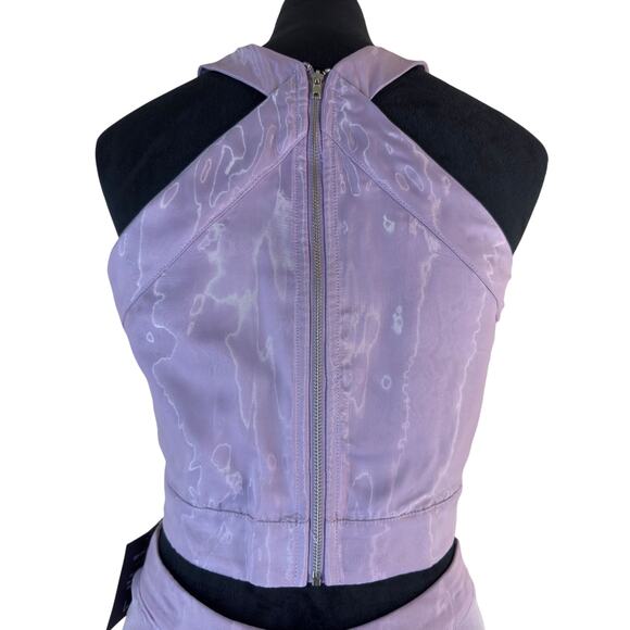 NWT Lulu's 2 Piece Set Ball Gown + Halter Crop Top Lilac Purple Prom Formal Sz M - Picture 7 of 12